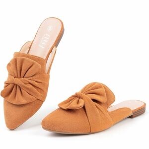 Musshoe Tan Bow Mules for Women